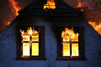 Incendie d'une maison